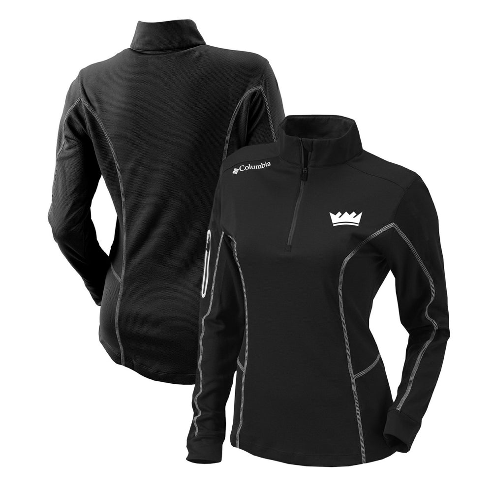 Sacramento Kings Women's Omni-Wick Shotgun Quarter-Zip Pullover Top Black - Columbia