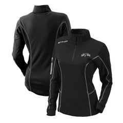 San Antonio Spurs Women's Omni-Wick Shotgun Quarter-Zip Pullover Top Black - Columbia