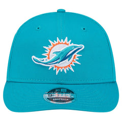 Miami Dolphins New Era Main Low Profile 9FIFTY Snapback Hat - Aqua Hats