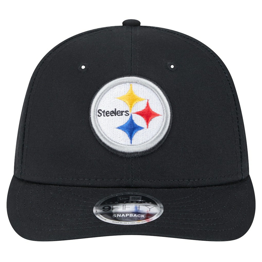 Pittsburgh Steelers New Era Main Low Profile 9FIFTY Snapback Hat - Black Hats
