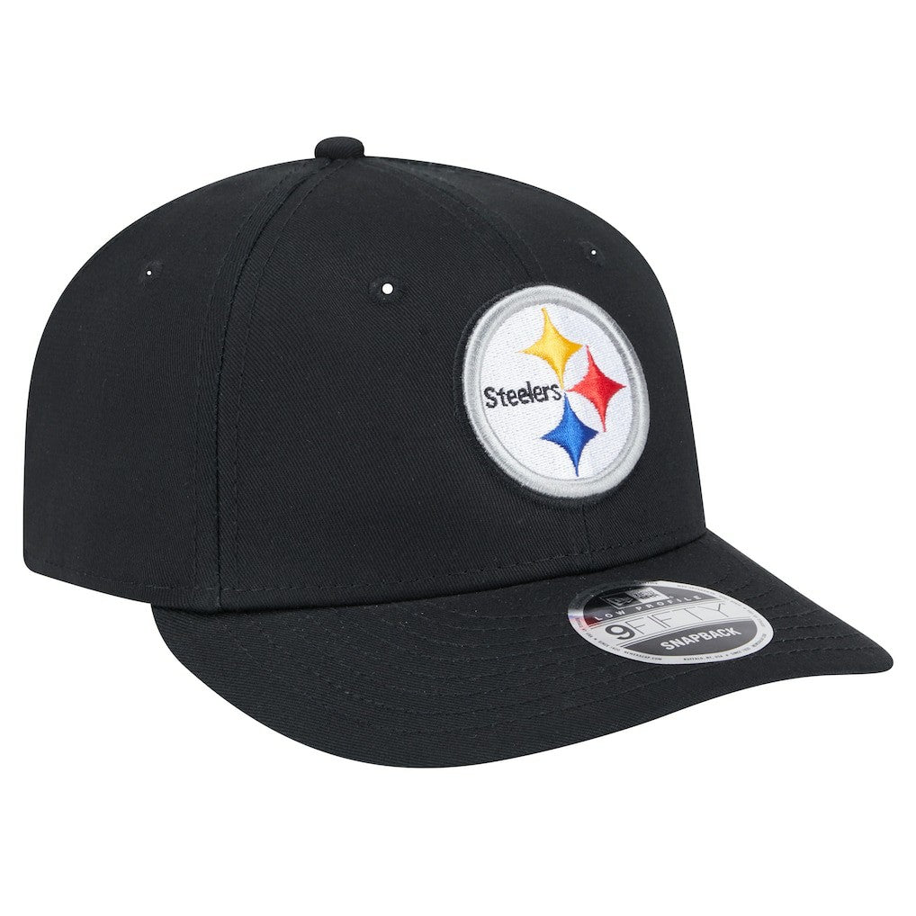 Pittsburgh Steelers New Era Main Low Profile 9FIFTY Snapback Hat - Black Hats