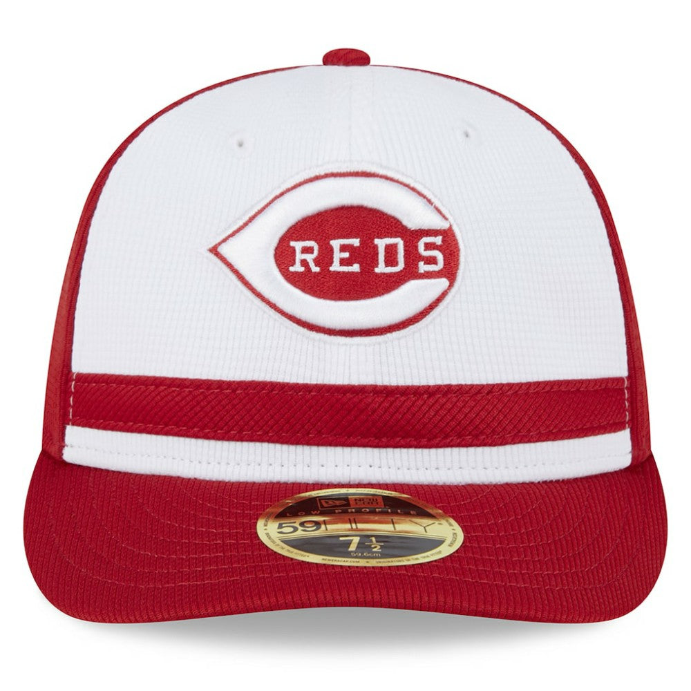 Cincinnati Reds New Era 2025 Batting Practice Low Profile 59FIFTY Fitted Hat - White Hats