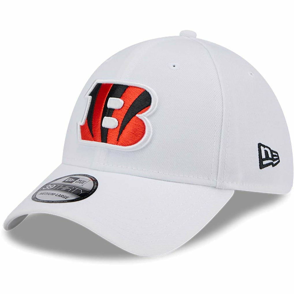Cincinnati Bengals New Era Main 39THIRTY Flex Hat - White Hats
