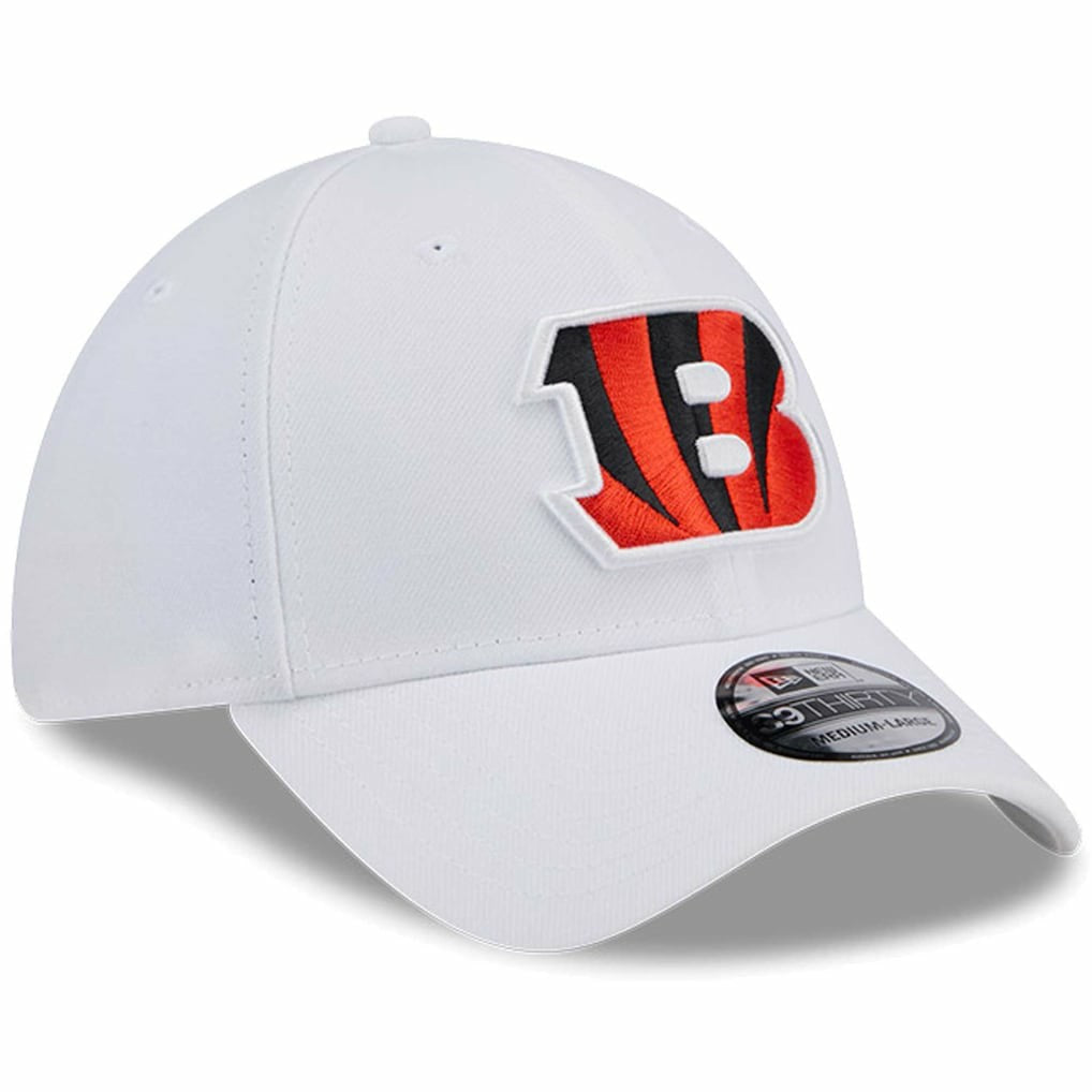 Cincinnati Bengals New Era Main 39THIRTY Flex Hat - White Hats