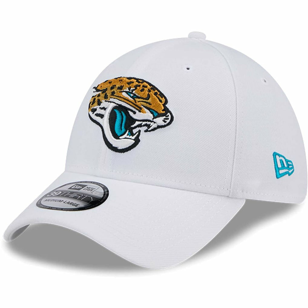Jacksonville Jaguars New Era Main 39THIRTY Flex Hat - White Hats