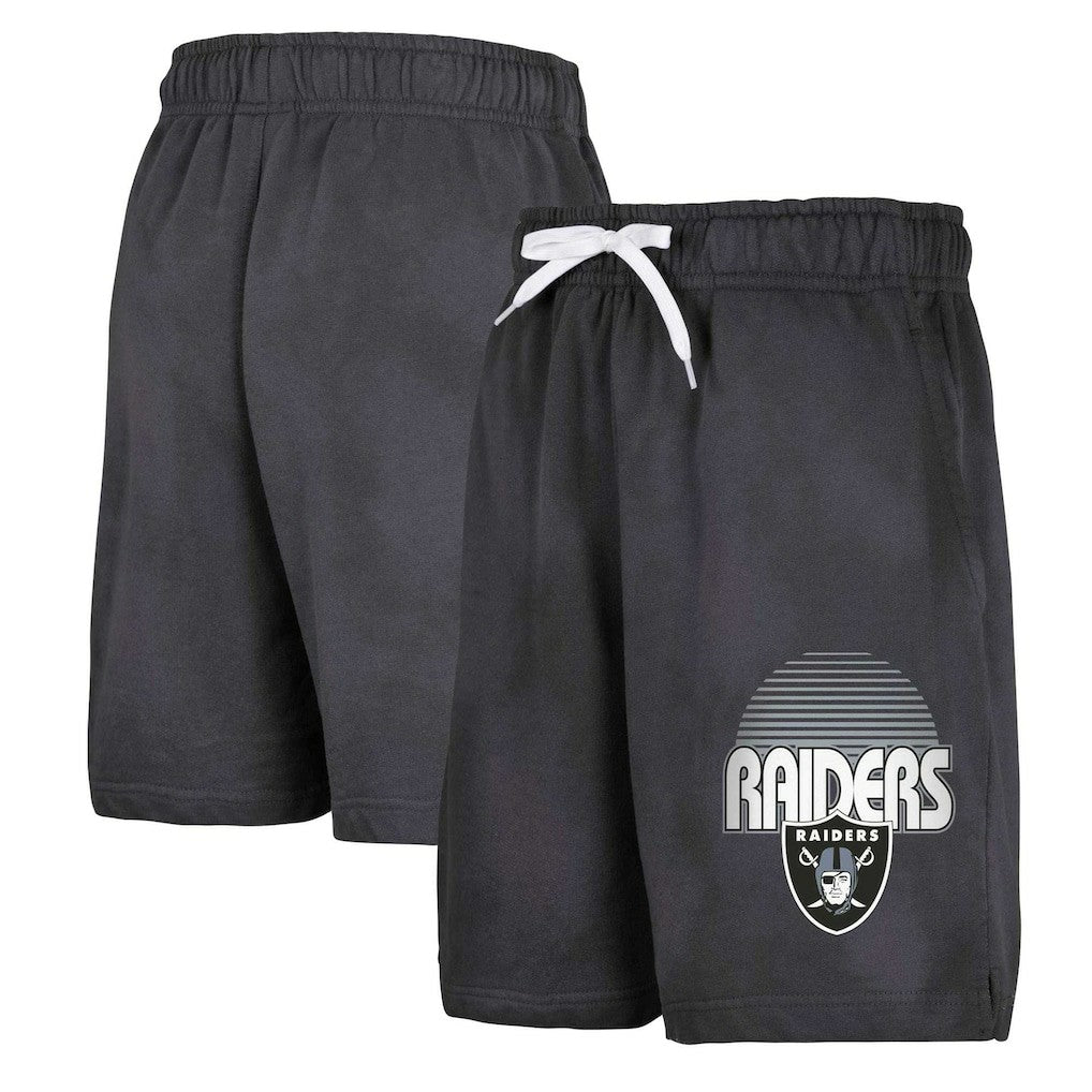 Las Vegas Raiders Youth Beach Bum Sun-Bleached French Terry Shorts - Black Shorts
