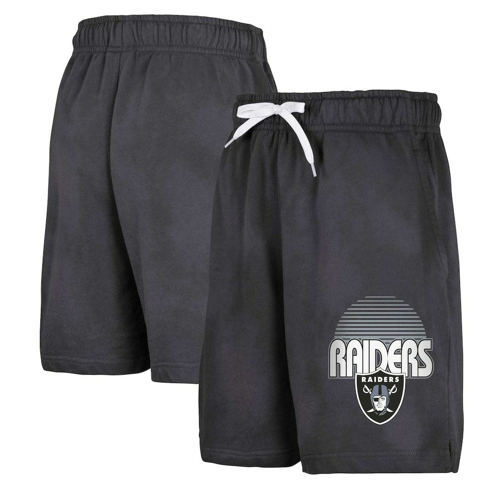 Las Vegas Raiders Youth Beach Bum Sun-Bleached French Terry Shorts - Black Shorts