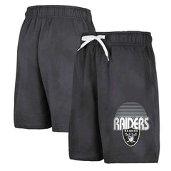 Las Vegas Raiders Youth Beach Bum Sun-Bleached French Terry Shorts - Black Shorts