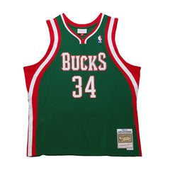 Giannis Antetokounmpo Milwaukee Bucks 2013/14 Hardwood Classics Swingman Jersey Hunter Green - Mitchell & Ness outlet