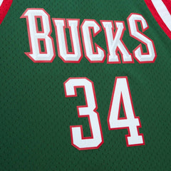 Giannis Antetokounmpo Milwaukee Bucks 2013/14 Hardwood Classics Swingman Jersey Hunter Green - Mitchell & Ness outlet