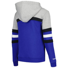 Orlando Magic Youth Hardwood Classics Head Coach Pullover Hoodie Blue/Heather Gray - Mitchell & Ness