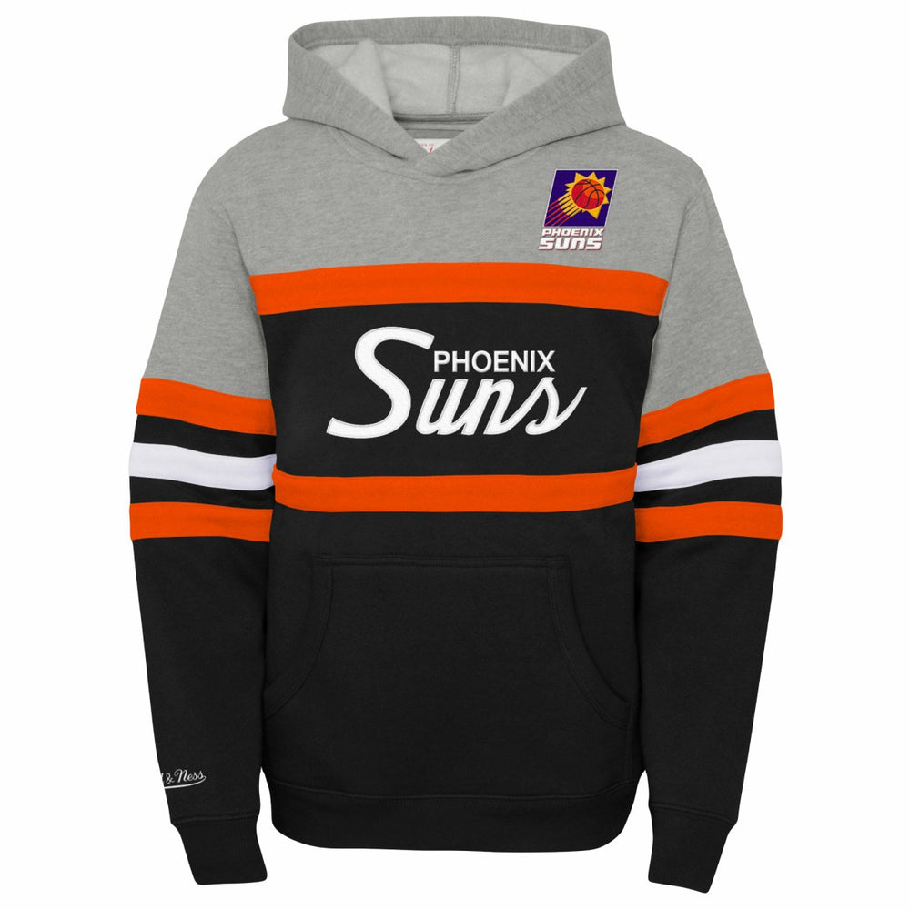 Phoenix Suns Youth Hardwood Classics Head Coach Pullover Hoodie Black/Heather Gray - Mitchell & Ness outlet