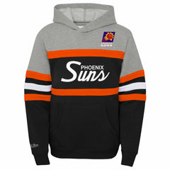 Phoenix Suns Youth Hardwood Classics Head Coach Pullover Hoodie Black/Heather Gray - Mitchell & Ness outlet