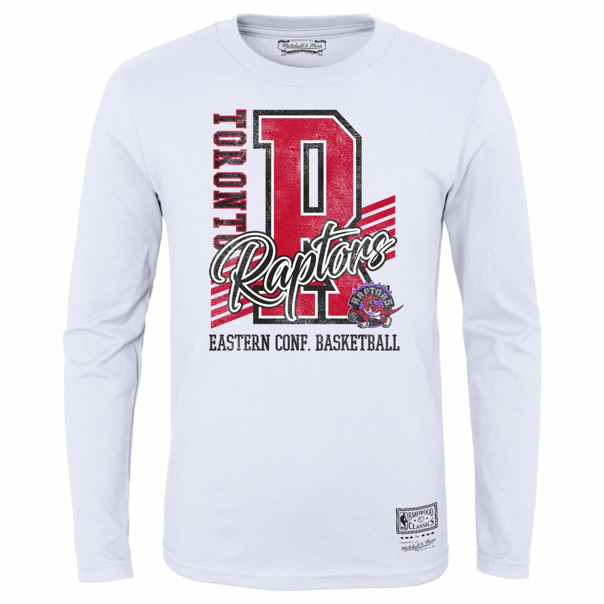 Toronto Raptors Youth Hardwood Classics Make The Cut Long Sleeve T-Shirt White - Mitchell & Ness