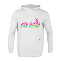 San Diego Padres Levelwear City Connect Relay Core Logo Pullover Hoodie - White Hoodies