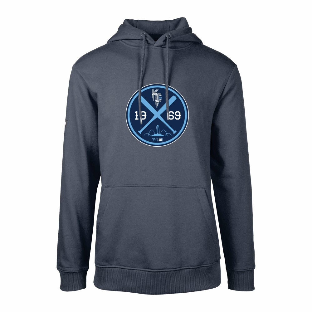 Kansas City Royals Levelwear City Connect Podium Strike Pullover Hoodie - Navy Hoodies