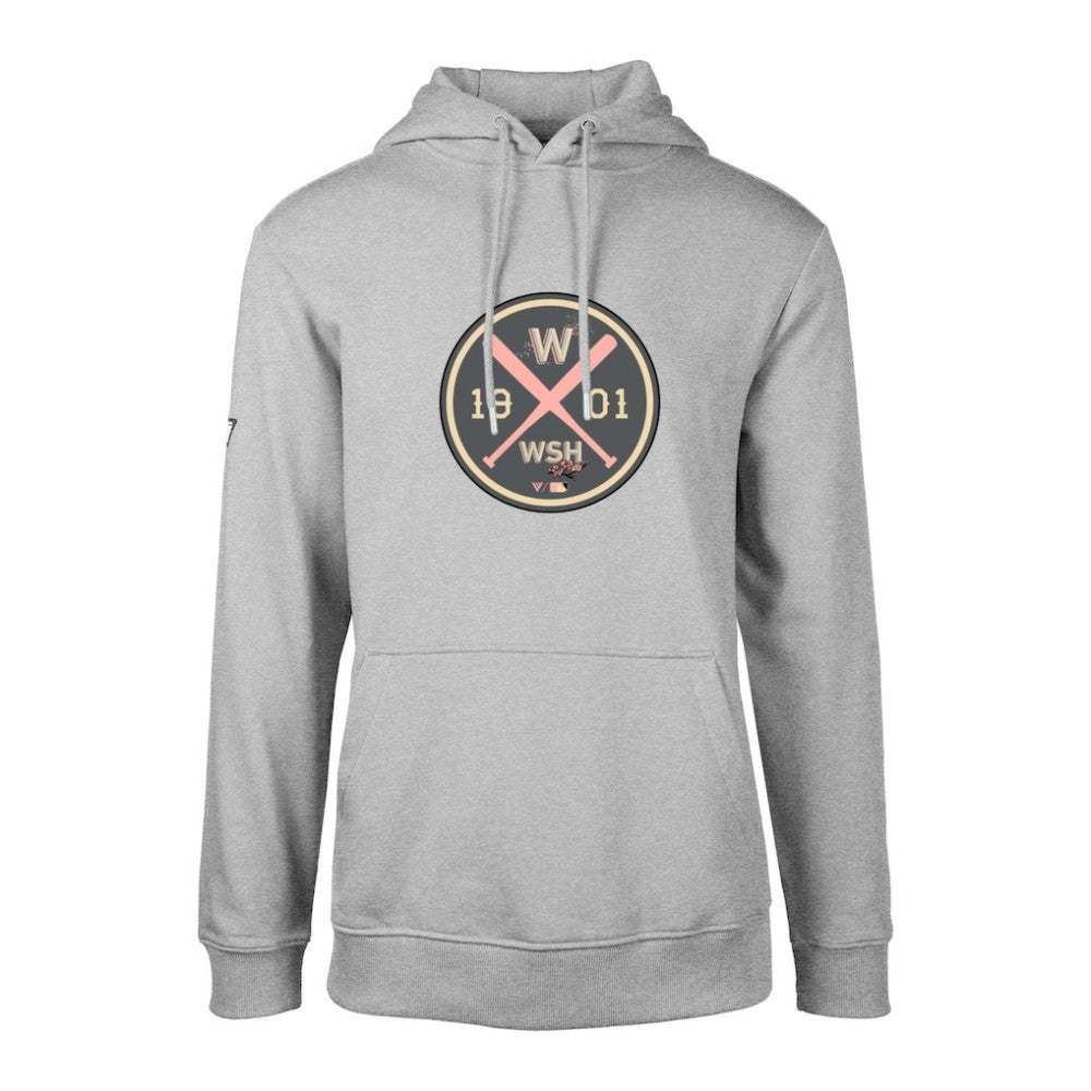 Washington Nationals Levelwear City Connect Podium Strike Pullover Hoodie - Heather Gray Hoodies