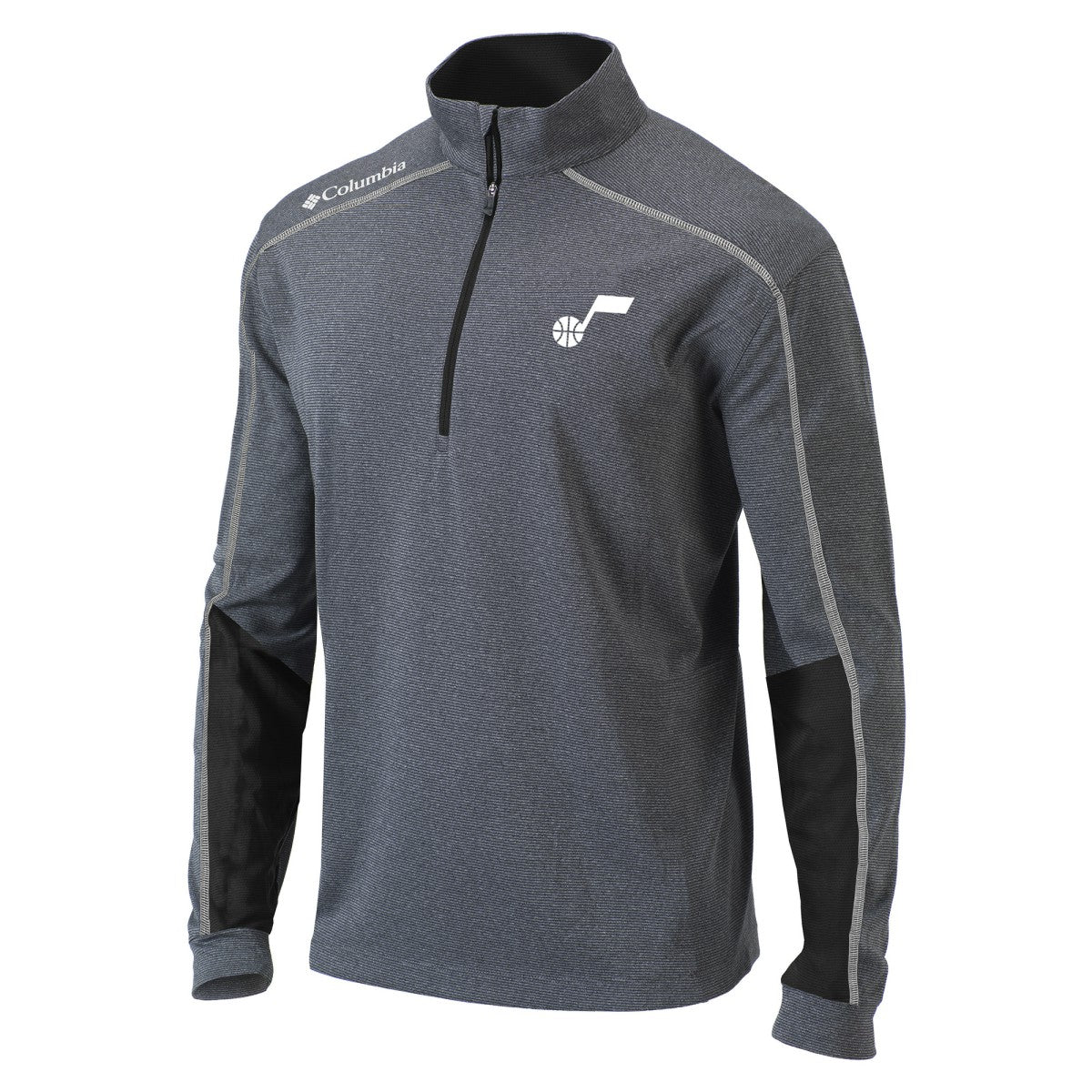 Utah Jazz Omni-Wick Shotgun 2.0 Quarter-Zip Pullover Top Black - Columbia outlet