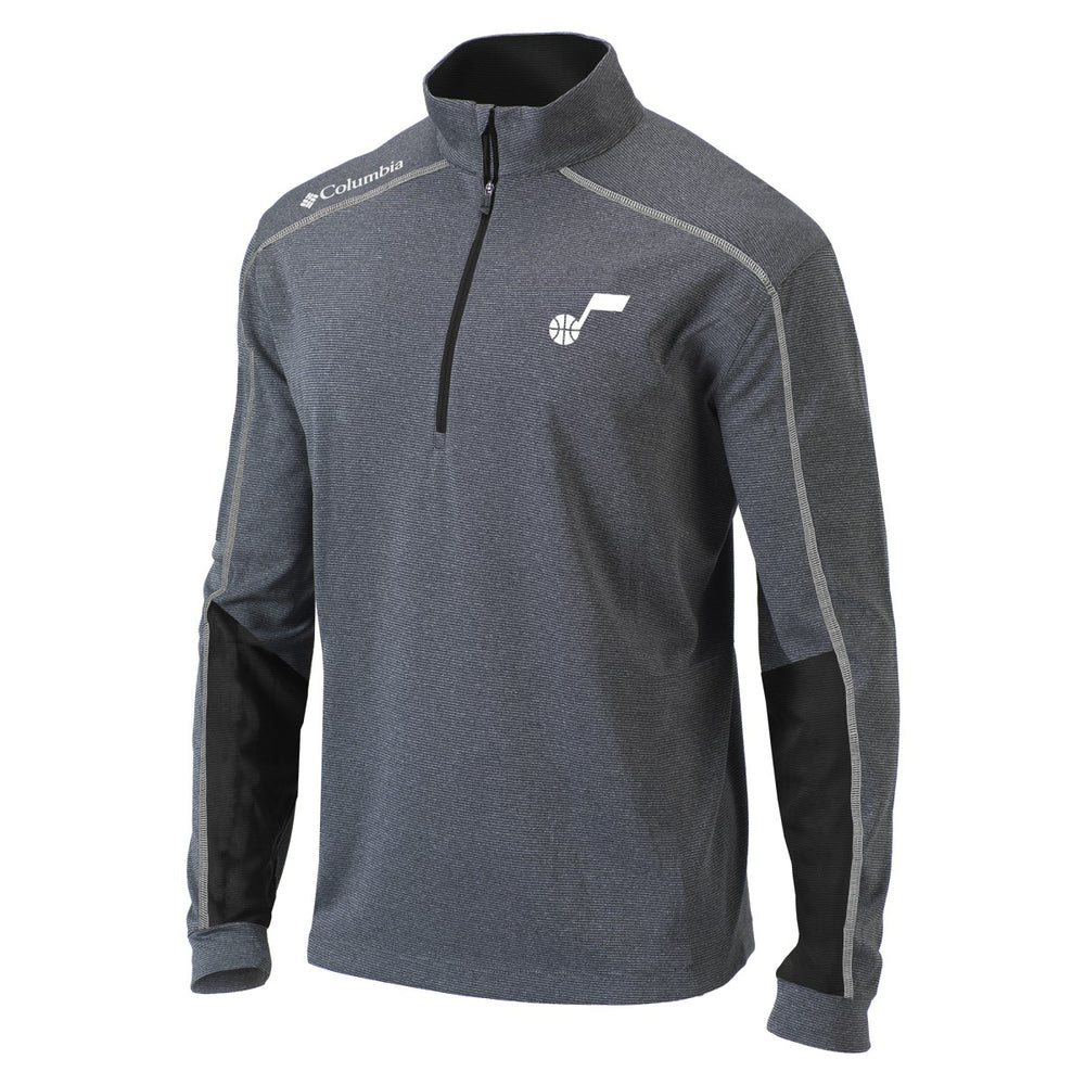 Utah Jazz Omni-Wick Shotgun 2.0 Quarter-Zip Pullover Top Black - Columbia outlet