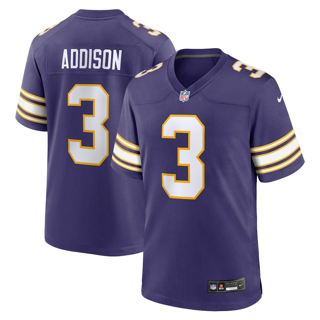 Jordan Addison Minnesota Vikings Alternate Game Jersey - Purple Jerseys