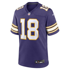 Justin Jefferson Minnesota Vikings Classic Player Game Jersey - Purple Jerseys