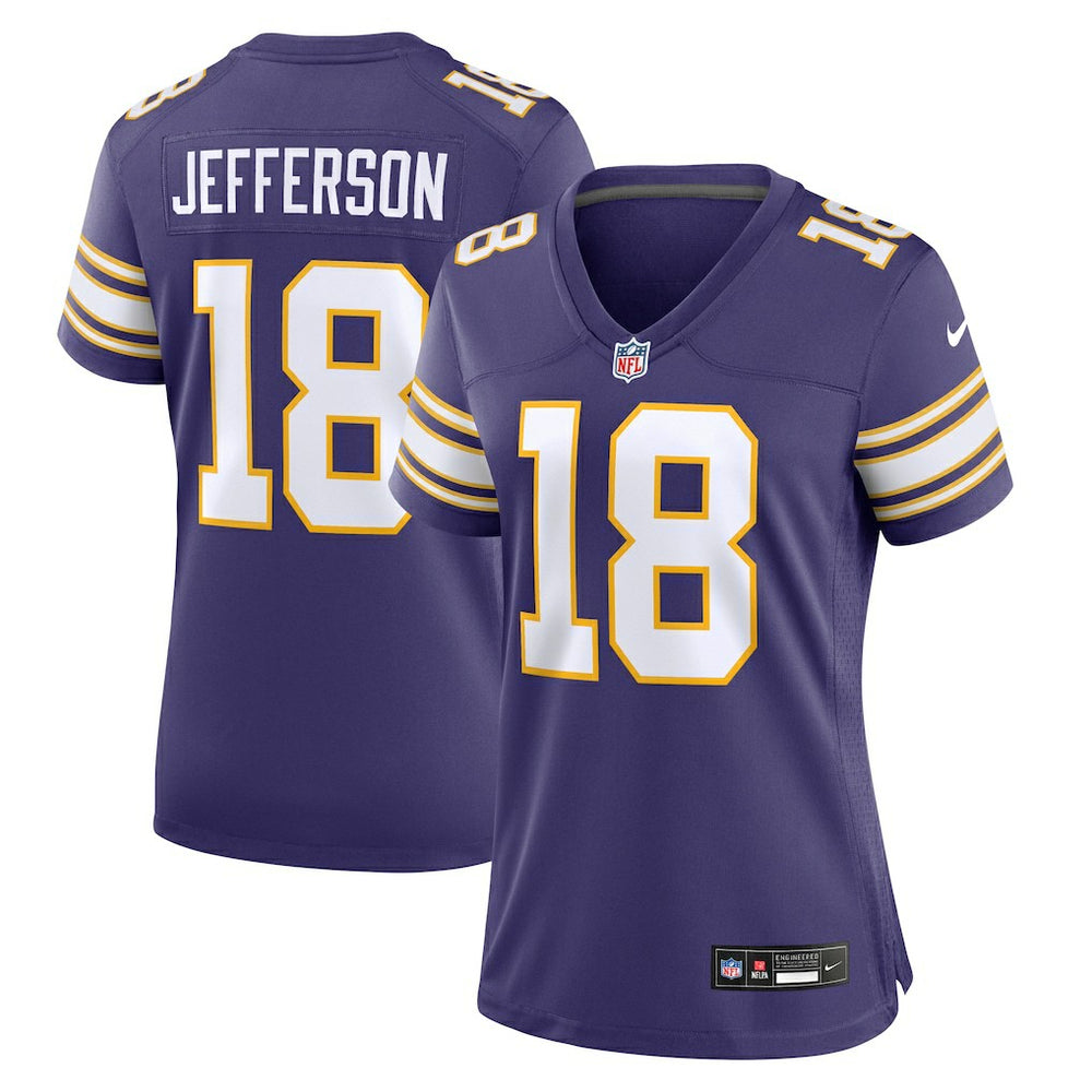 Justin Jefferson Minnesota Vikings Women's Player Jersey - Purple Jerseys
