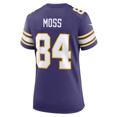 Randy Moss Minnesota Vikings Women's Classic Retired Player Game Jersey - Purple Jerseys