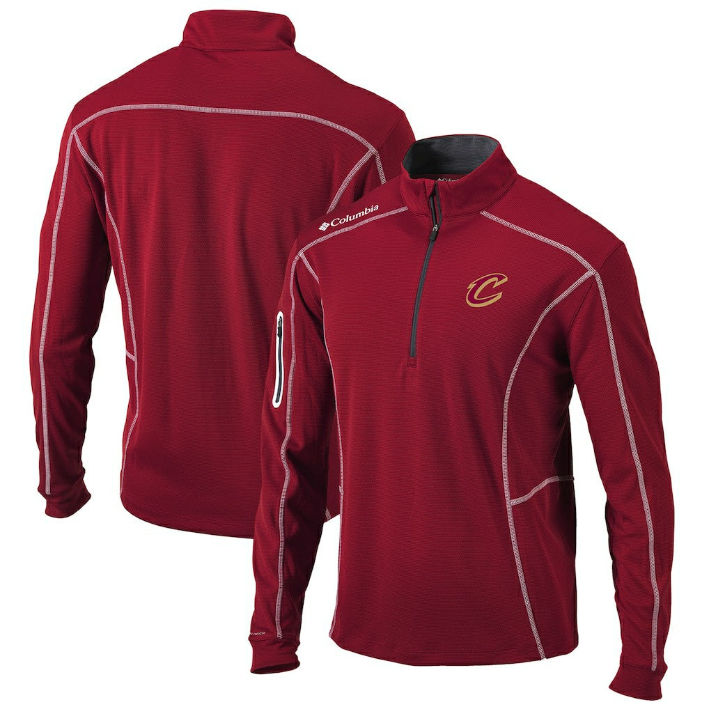 Cleveland Cavaliers Omni-Wick Shotgun Quarter-Zip Pullover Top Wine - Columbia outlet