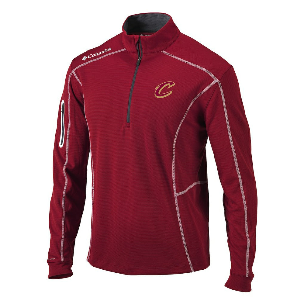 Cleveland Cavaliers Omni-Wick Shotgun Quarter-Zip Pullover Top Wine - Columbia outlet