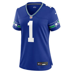 Warren Moon Seattle Seahawks Women's Throwback Retired Player Game Jersey - Royal Jerseys