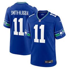 Jaxon Smith-Njigba Seattle Seahawks Throwback Player Game Jersey - Royal Jerseys