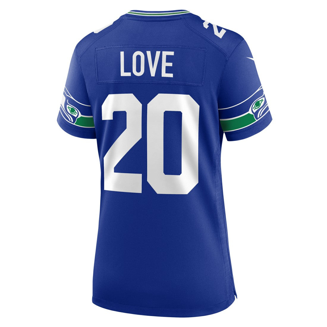 Julian Love Seattle Seahawks Women's Throwback Player Game Jersey - Royal Jerseys