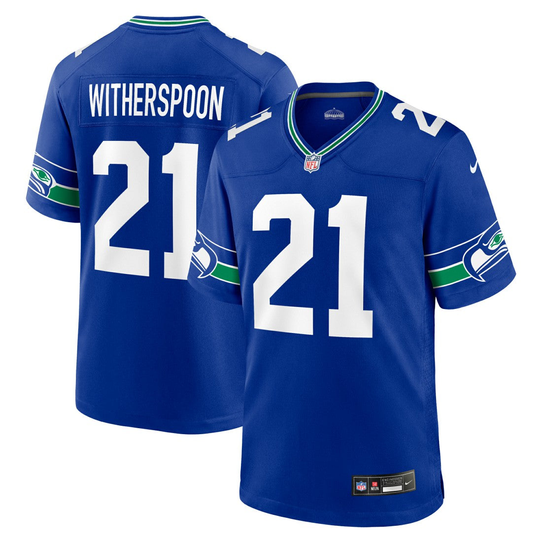 Devon Witherspoon Seattle Seahawks Throwback Player Game Jersey - Royal Jerseys