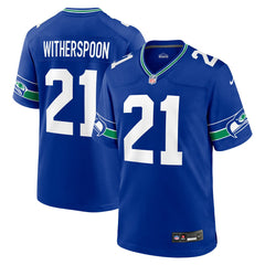Devon Witherspoon Seattle Seahawks Throwback Player Game Jersey - Royal Jerseys