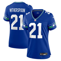 Devon Witherspoon Seattle Seahawks Women's Throwback Player Game Jersey - Royal Jerseys