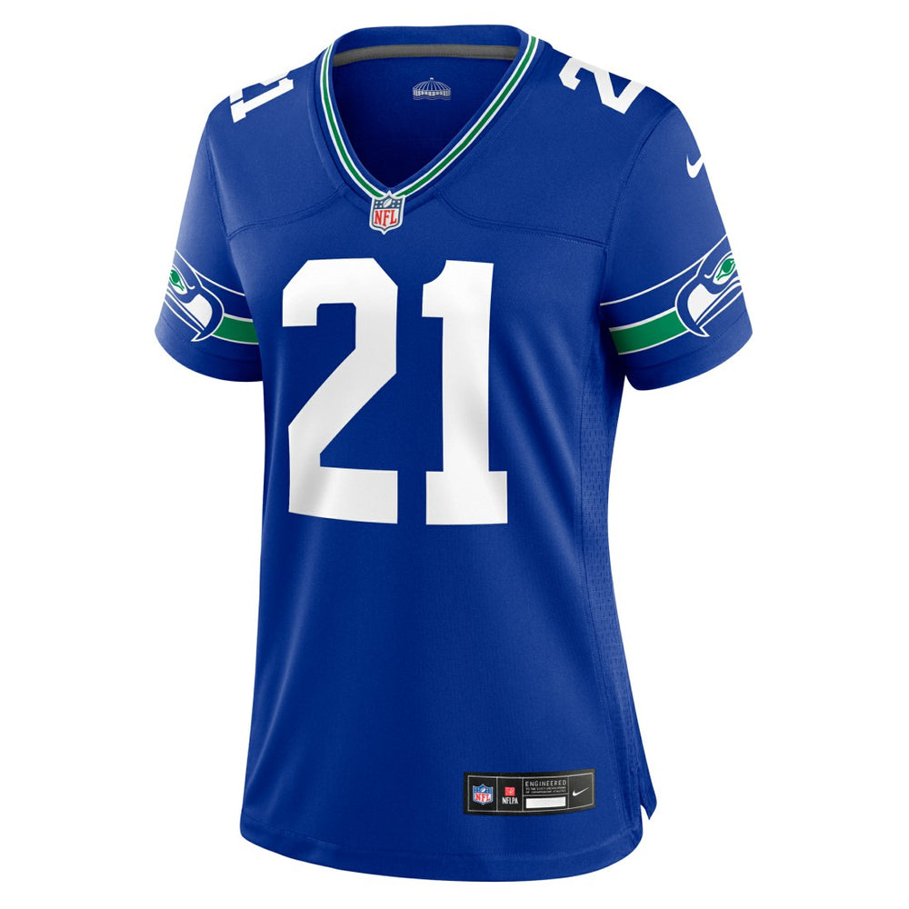 Devon Witherspoon Seattle Seahawks Women's Throwback Player Game Jersey - Royal Jerseys