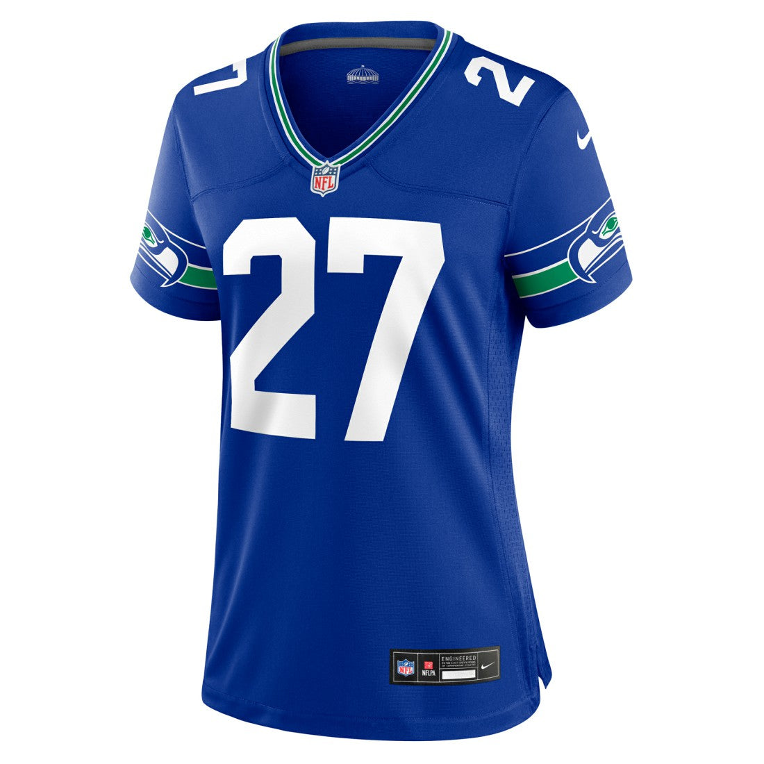Tariq Woolen Seattle Seahawks Women's Throwback Player Game Jersey - Royal Jerseys