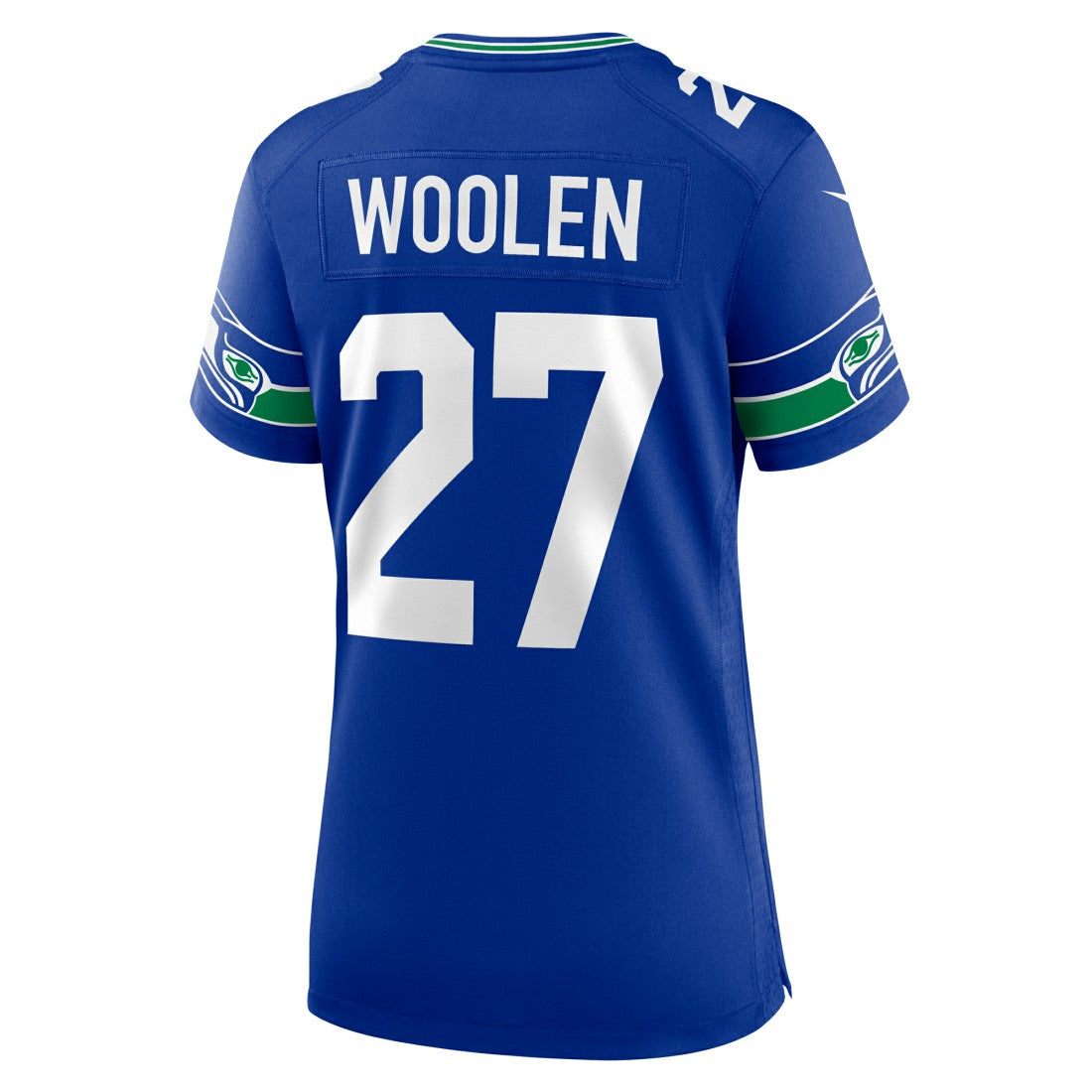 Tariq Woolen Seattle Seahawks Women's Throwback Player Game Jersey - Royal Jerseys