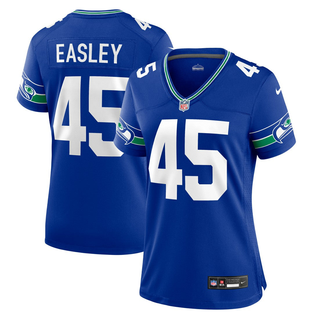 Kenny Easley Seattle Seahawks Women's Throwback Retired Player Game Jersey - Royal Jerseys