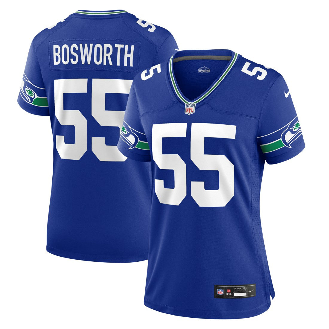 Brian Bosworth Seattle Seahawks Women's Throwback Retired Player Game Jersey - Royal Jerseys
