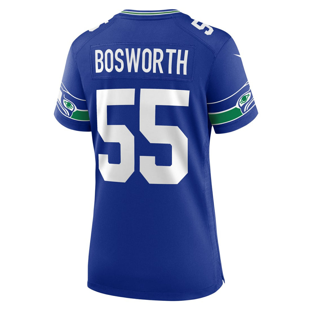 Brian Bosworth Seattle Seahawks Women's Throwback Retired Player Game Jersey - Royal Jerseys