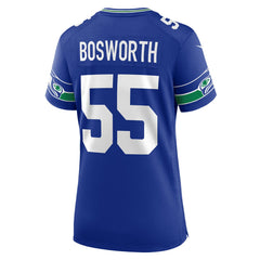 Brian Bosworth Seattle Seahawks Women's Throwback Retired Player Game Jersey - Royal Jerseys
