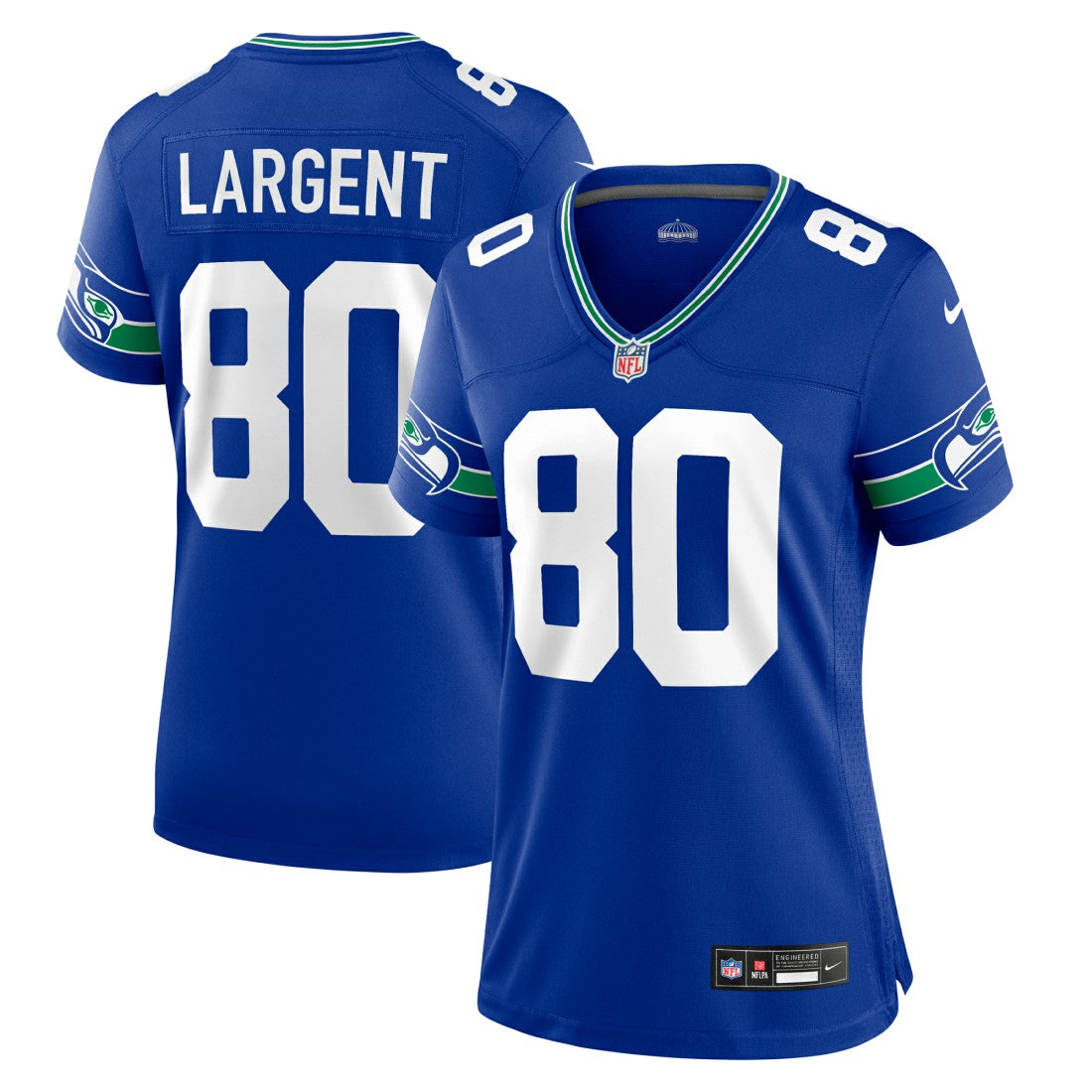 Steve Largent Seattle Seahawks Women's Throwback Retired Player Game Jersey - Royal Jerseys