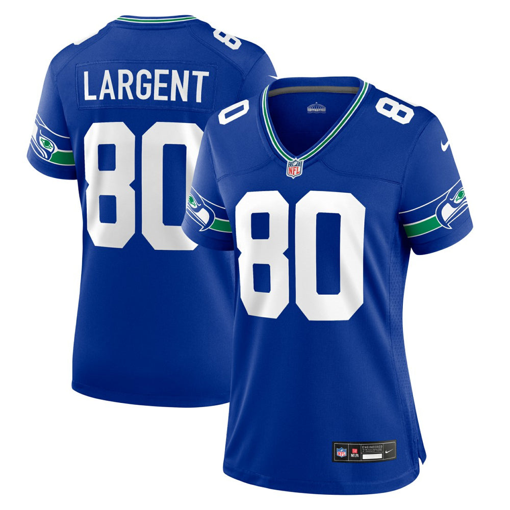 Steve Largent Seattle Seahawks Women's Throwback Retired Player Game Jersey - Royal Jerseys