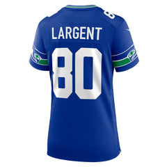 Steve Largent Seattle Seahawks Women's Throwback Retired Player Game Jersey - Royal Jerseys
