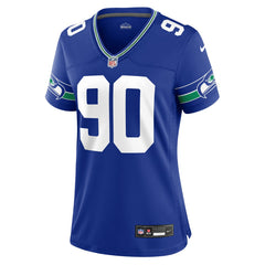 Jarran Reed Seattle Seahawks Women's Throwback Player Game Jersey - Royal Jerseys
