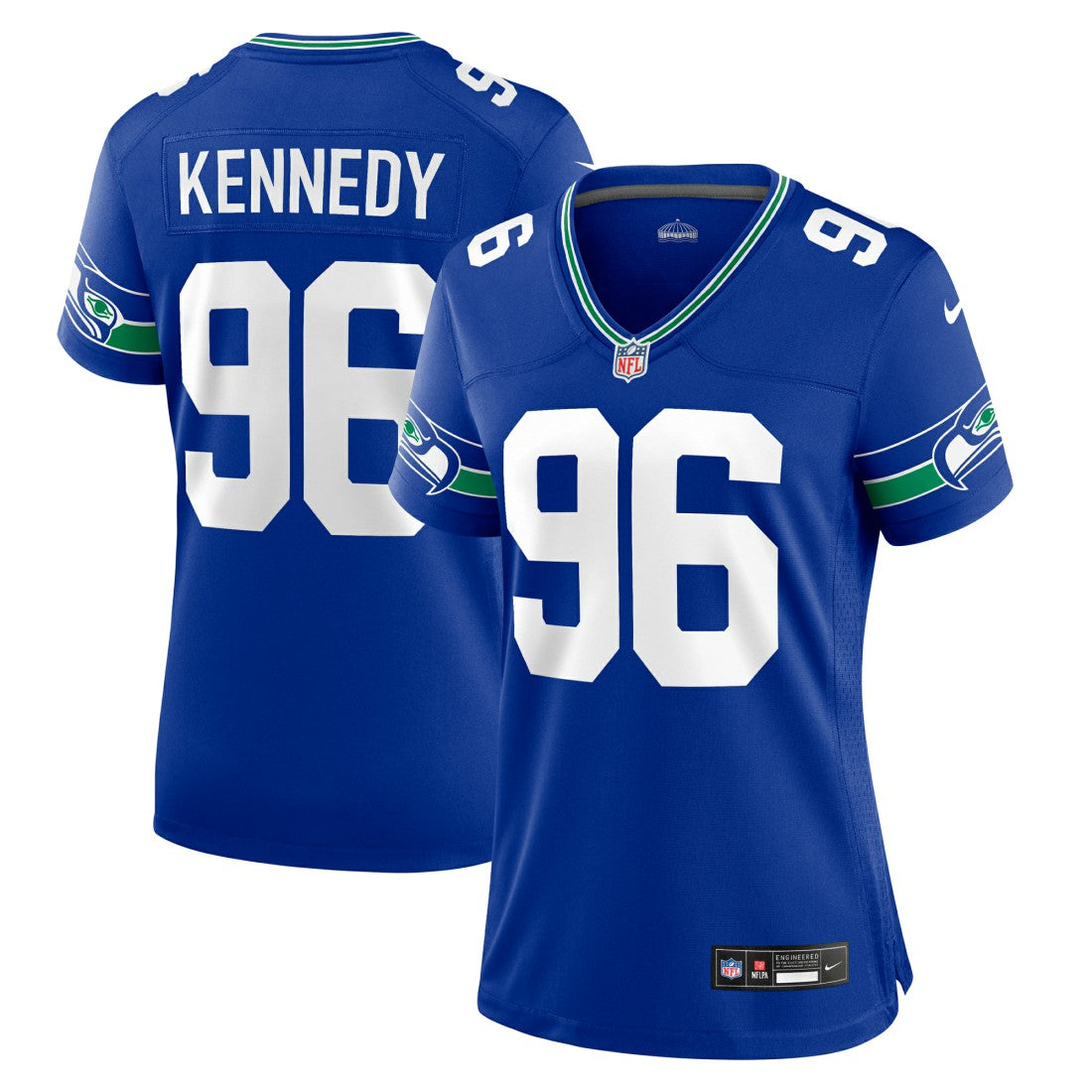 Cortez Kennedy Seattle Seahawks Women's Throwback Player Game Jersey - Royal Jerseys