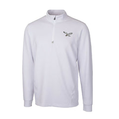 Philadelphia Eagles Cutter & Buck Traverse Stretch Quarter-Zip Pullover - White Pullover