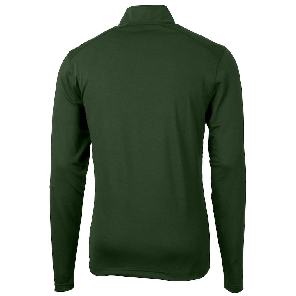 Philadelphia Eagles Cutter & Buck Virtue Eco Pique Recycled Quarter-Zip Pullover - Hunter Green Pullover