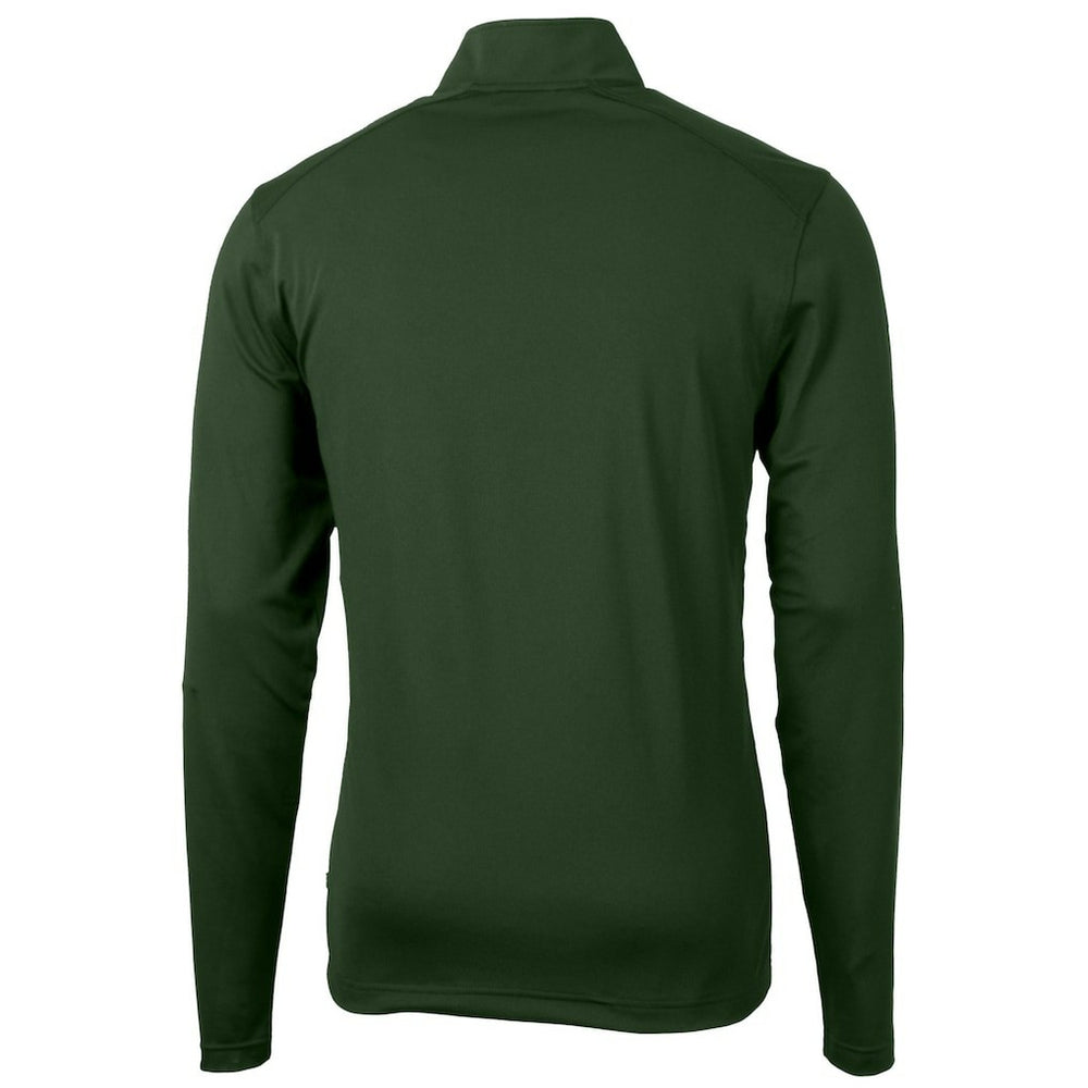 Philadelphia Eagles Cutter & Buck Virtue Eco Pique Recycled Quarter-Zip Pullover - Hunter Green Pullover